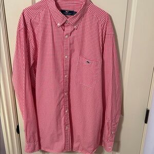 Vineyard Vines Red Checkered Men's Shirt